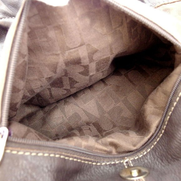 FURLA Tote Bag with plate tag leather Auth used D2083 - Picture 3 of 7